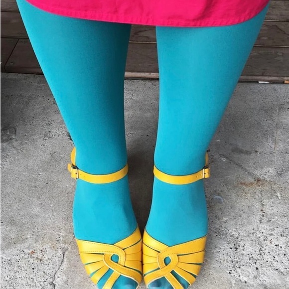 Ladies Opaque Light Blue Tights- Size G - Brand New- Never Worn - Picture 2 of 4